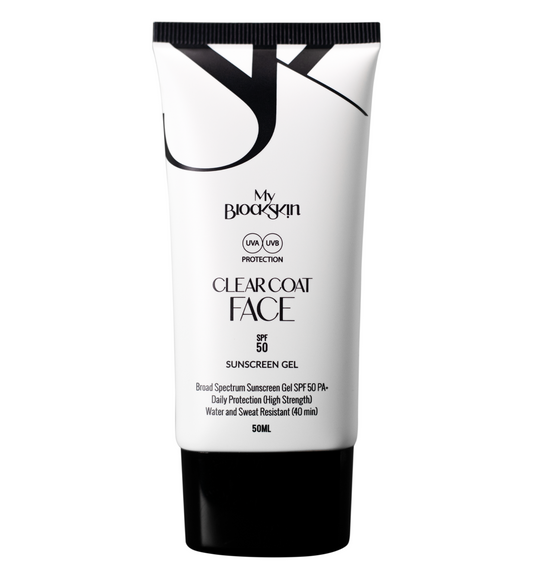 Clear Coat Face SPF 50 – Clear Gel Protection for Every Shade (50ml)